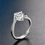 New  Classic Wedding Rings for Women Fashion Two Tone X Shape Cross Dazzling CZ Ring Female Engagement Jewelry