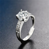 New  Classic Wedding Rings for Women Fashion Two Tone X Shape Cross Dazzling CZ Ring Female Engagement Jewelry
