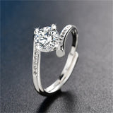 New  Classic Wedding Rings for Women Fashion Two Tone X Shape Cross Dazzling CZ Ring Female Engagement Jewelry