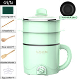 220V Mini Multifunction Electric Cooking Machine Household Single/Double Layer Hot Pot Multi Electric Rice Cooker Non-stick Pan