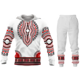 Fashion Couple Casual Outfits African Printed Hooded Sweatshirt 2pc Set Men/Women Hoodie and Pants Autumn Suits Plus Size
