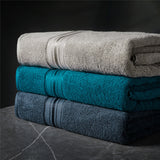 100% Cotton Bath Towel Set Absorbent Adult Bath Towels Solid Color Soft Friendly Face Hand Shower Towel For Bathroom Washcloth