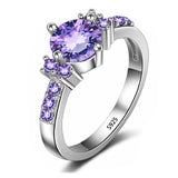 With Certificate Original 18K White Gold Color Ring Luxury 2.0ct Lab Diamond Wedding Bands Bride Women anillos de plata ley 925