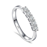 With Certificate Original 18K White Gold Color Ring Luxury 2.0ct Lab Diamond Wedding Bands Bride Women anillos de plata ley 925