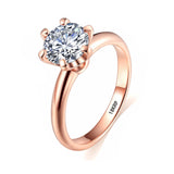 With Certificate Original 18K White Gold Color Ring Luxury 2.0ct Lab Diamond Wedding Bands Bride Women anillos de plata ley 925