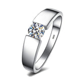 With Certificate Original 18K White Gold Color Ring Luxury 2.0ct Lab Diamond Wedding Bands Bride Women anillos de plata ley 925
