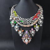 Shourouk Vintage High Quality Fashion Necklaces Choker Statement Necklace &amp; Pendant Flower Crystal Women Luxury Jewelry