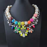 Shourouk Vintage High Quality Fashion Necklaces Choker Statement Necklace &amp; Pendant Flower Crystal Women Luxury Jewelry